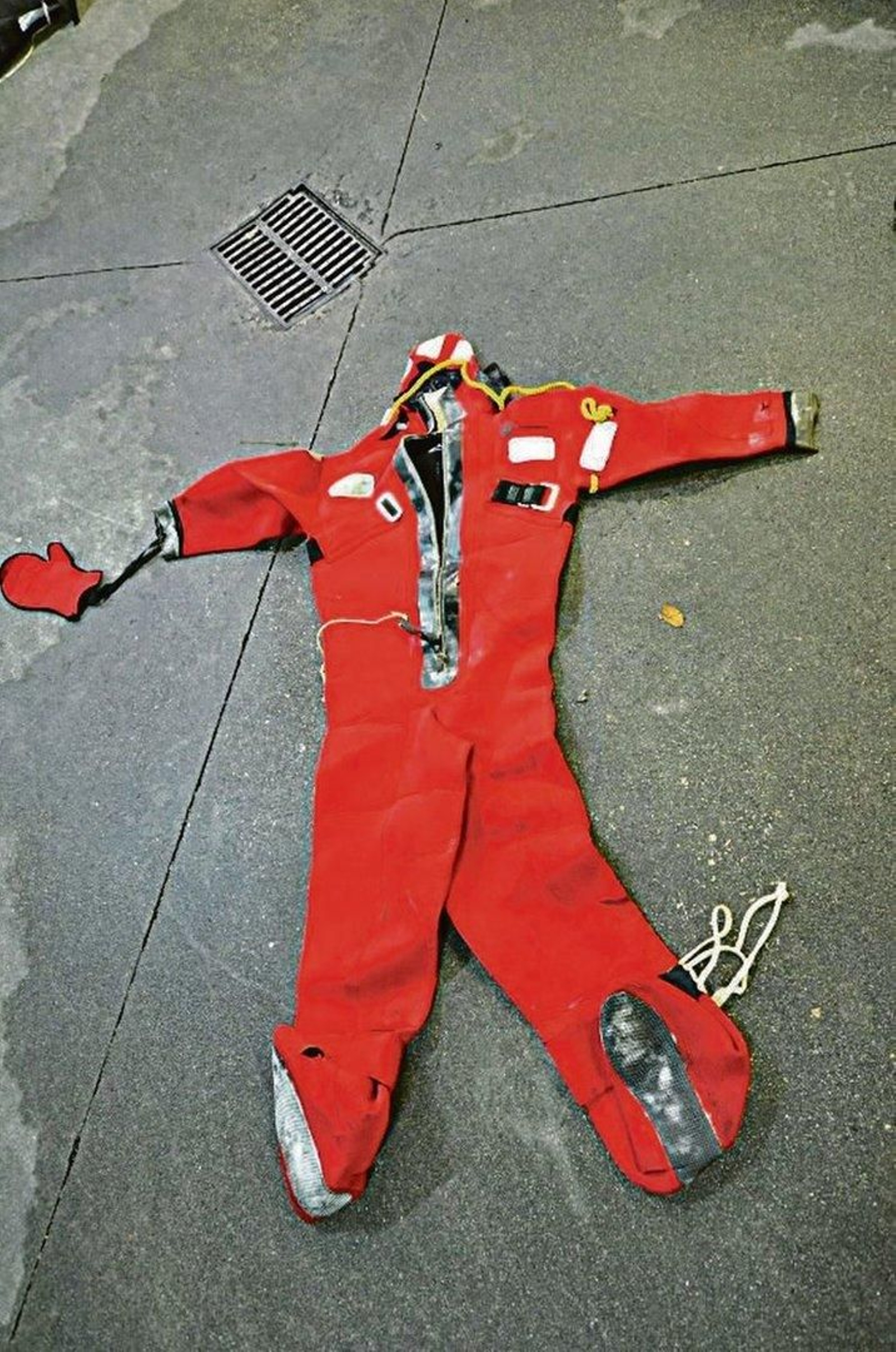 El traje de inmersión que utilizó el capitán Juan Padín.