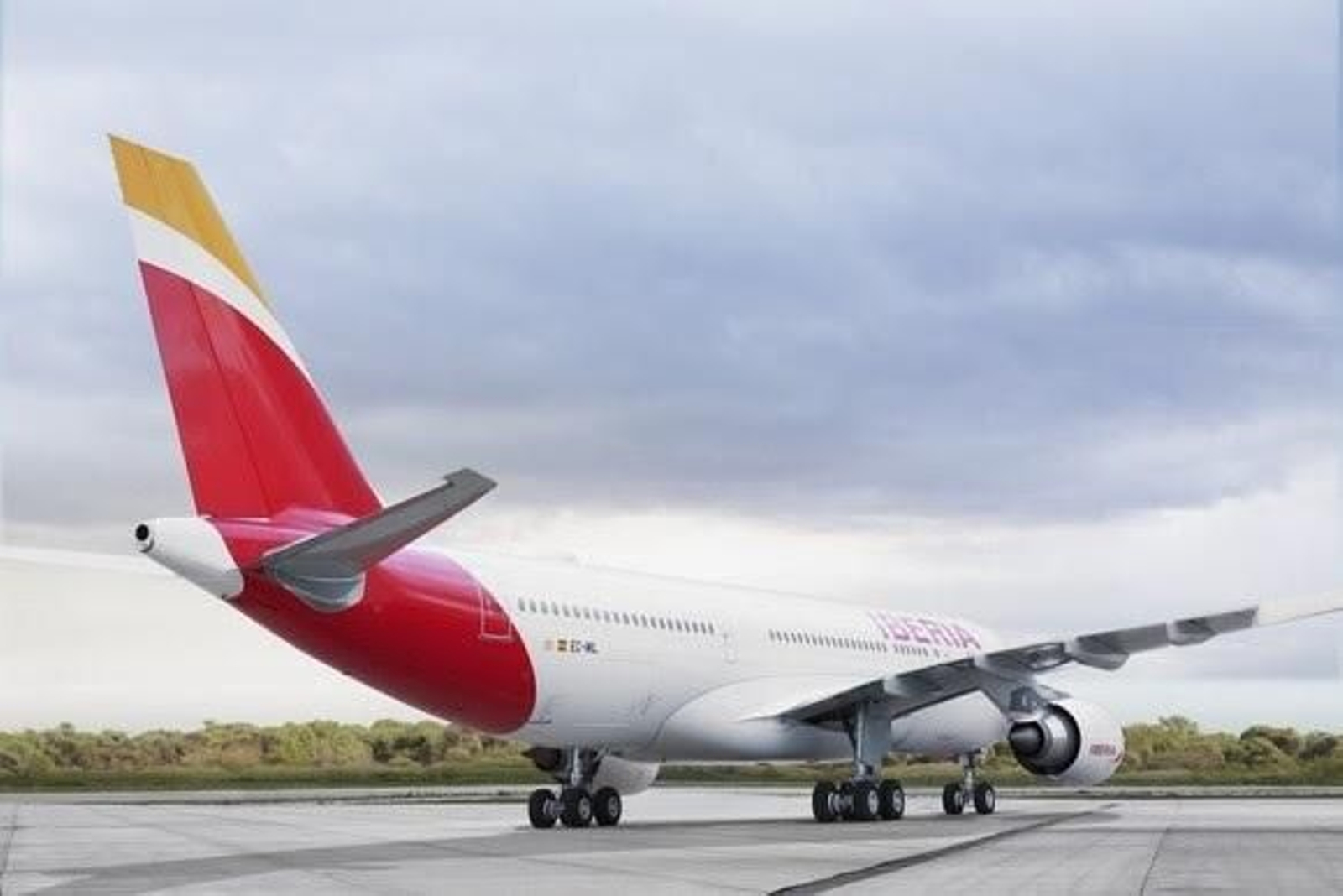 Avión de Iberia a punto de despegar