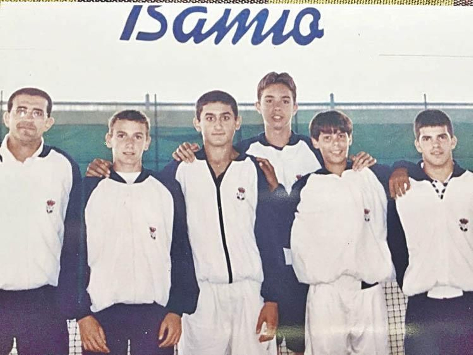 La selección española infantil de 1999 que compitió en Ourense con Carles, Nicolás Delgado, Nicolás Almagro, Pepe Checa, Rafa Nadal y Rubén Castillo.