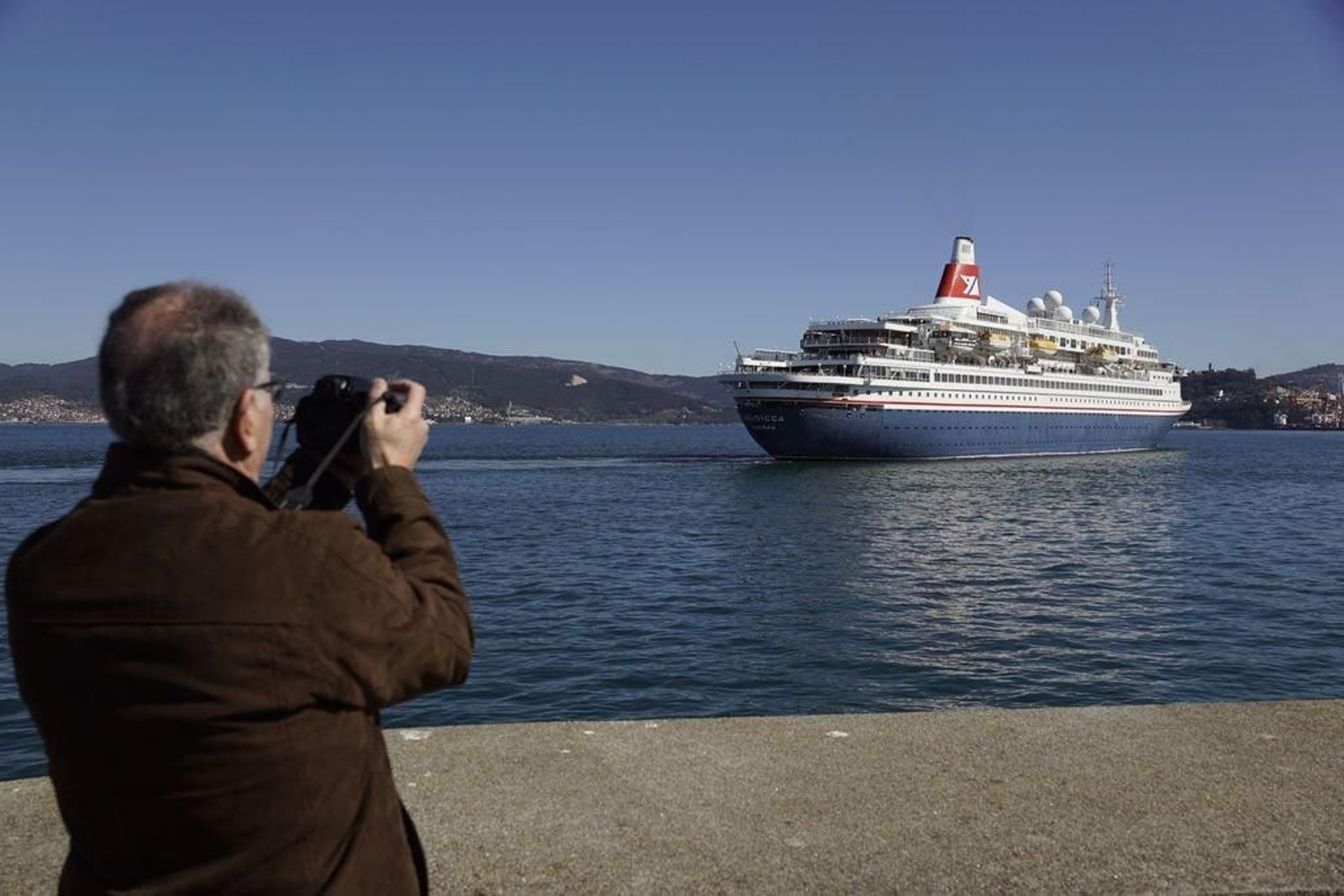 El "Boudicca", el primer crucero que llega en marzo, mes de poca actividad.