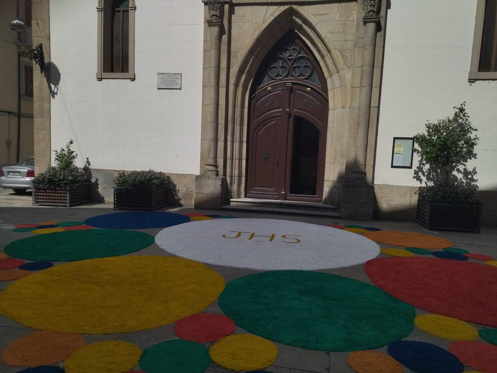 Alfombra floral por el Corpus Christi en A Rúa.