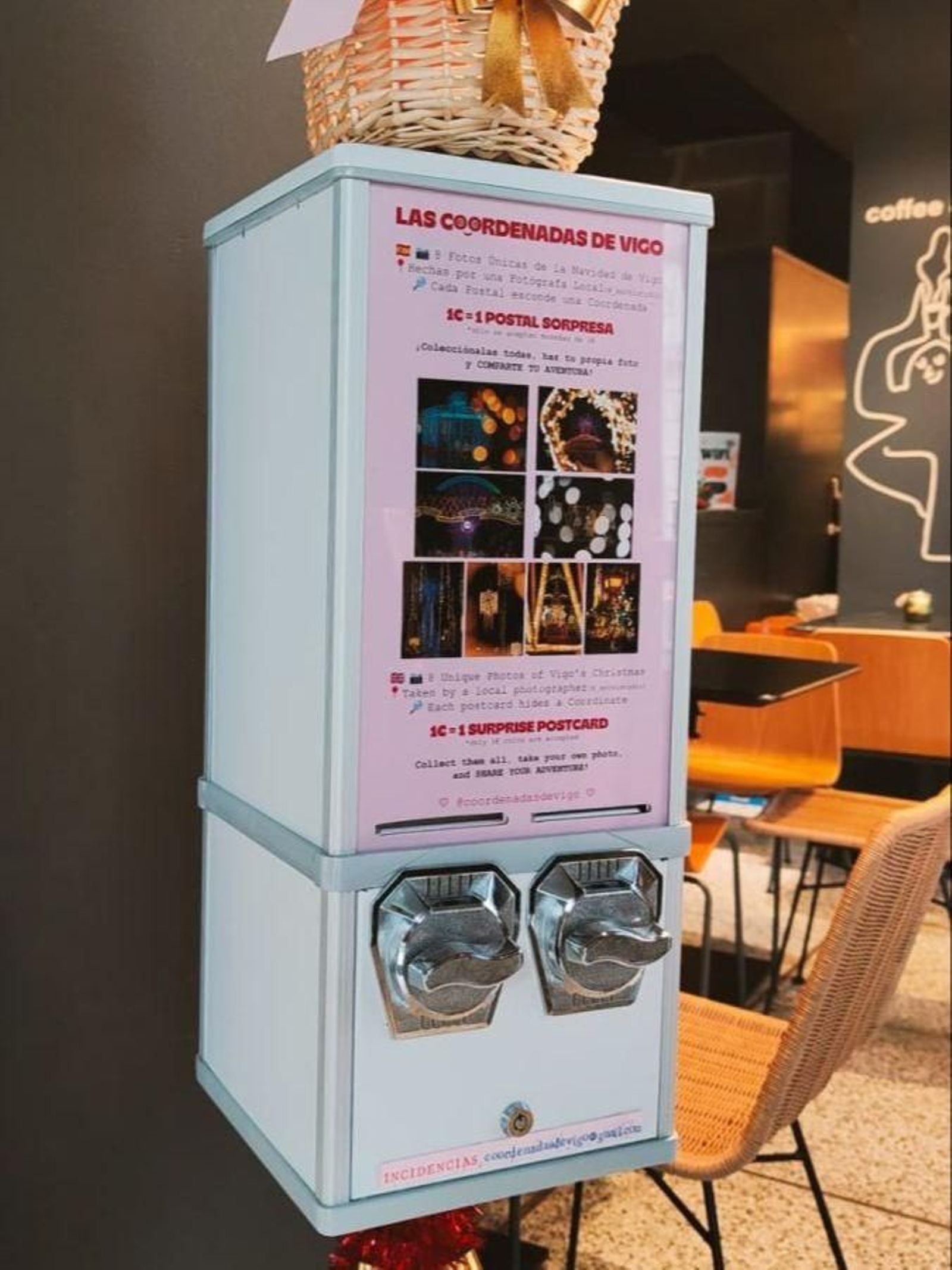 La máquina expendedora de arte, del proyecto “Las coordenadas de Vigo”