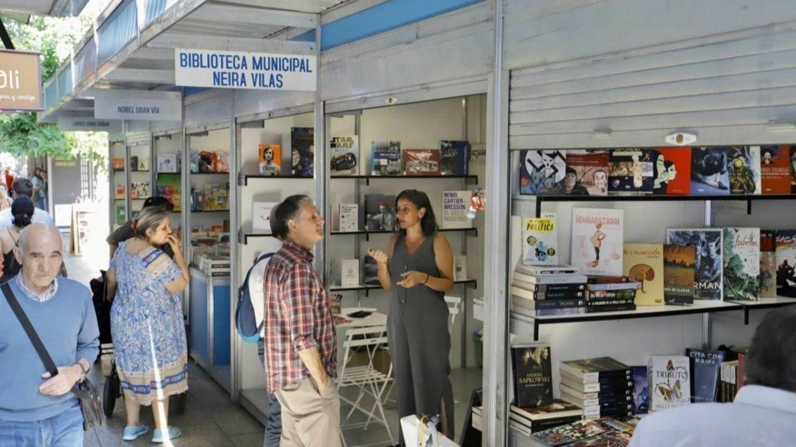 Celebración de la Feria del Libro en la Alameda, en el pasado.