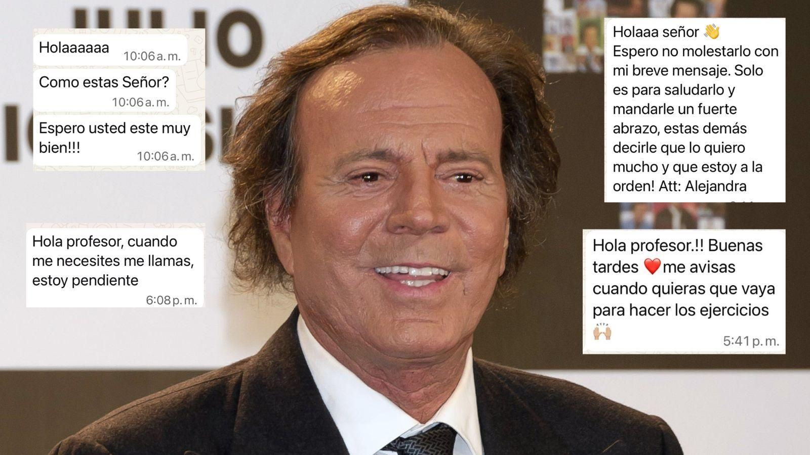 Julio Iglesias publica mensajes de sus exempleadas para demostrar la "falsedad" de la denuncia