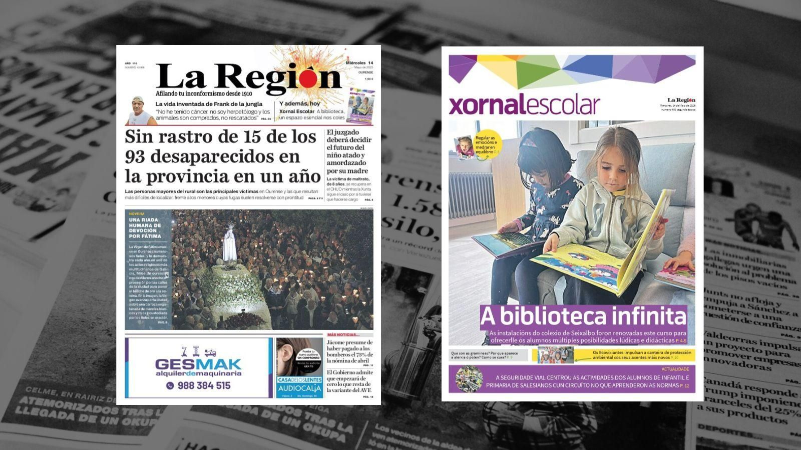 Las portadas de este miércoles de La Región.