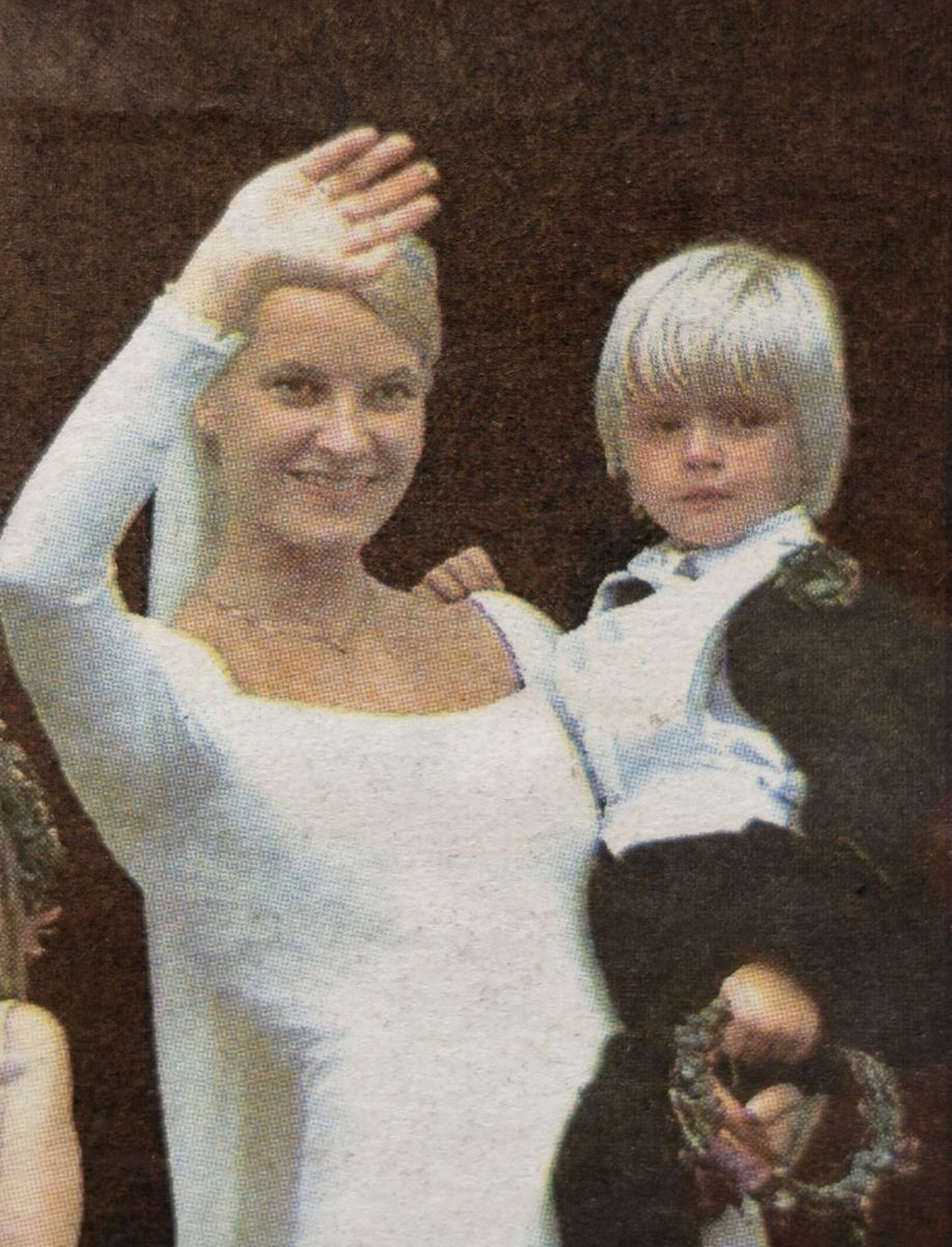 La princesa Mette-Marit con su hijo Marius.