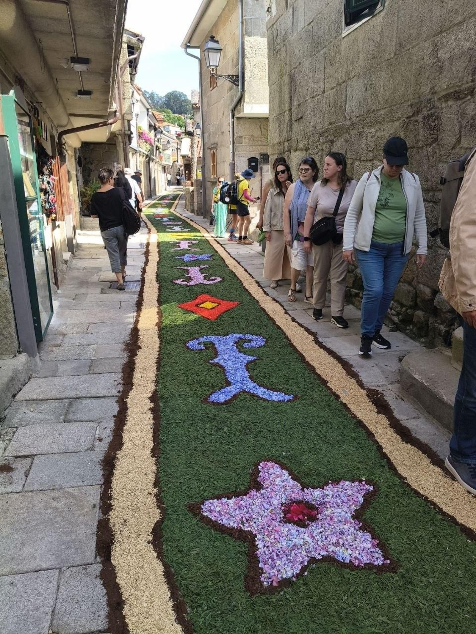 Alfombras florales en Combarro.