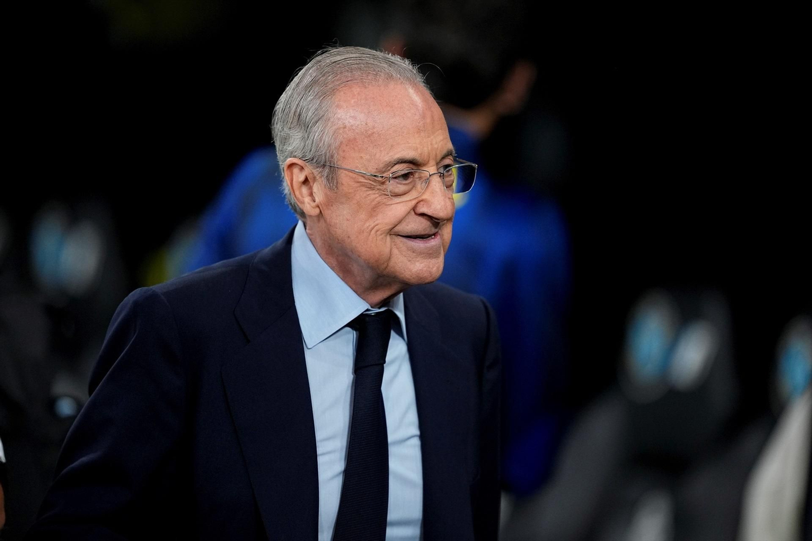 Florentino Pérez, presidente del Real Madrid, durante un partido de Liga.