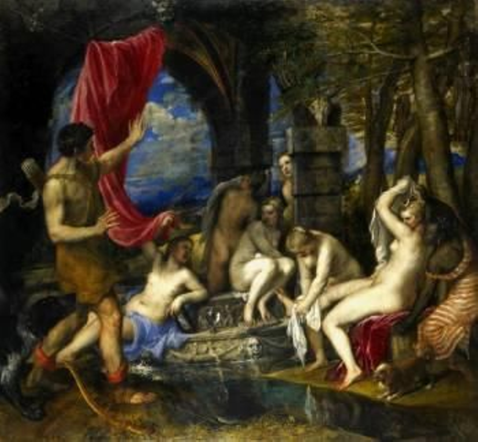 Fotografía facilitada por la National Gallery de Londres de su última adquisición: 'Diana y Calisto' de Tiziano. EFE