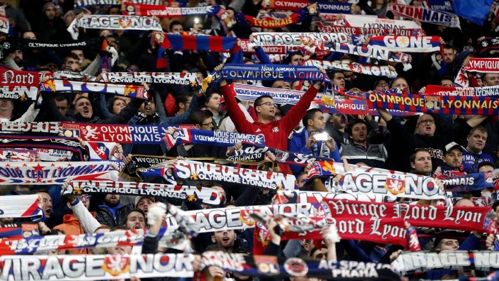 La afición del Olympique de Lyon