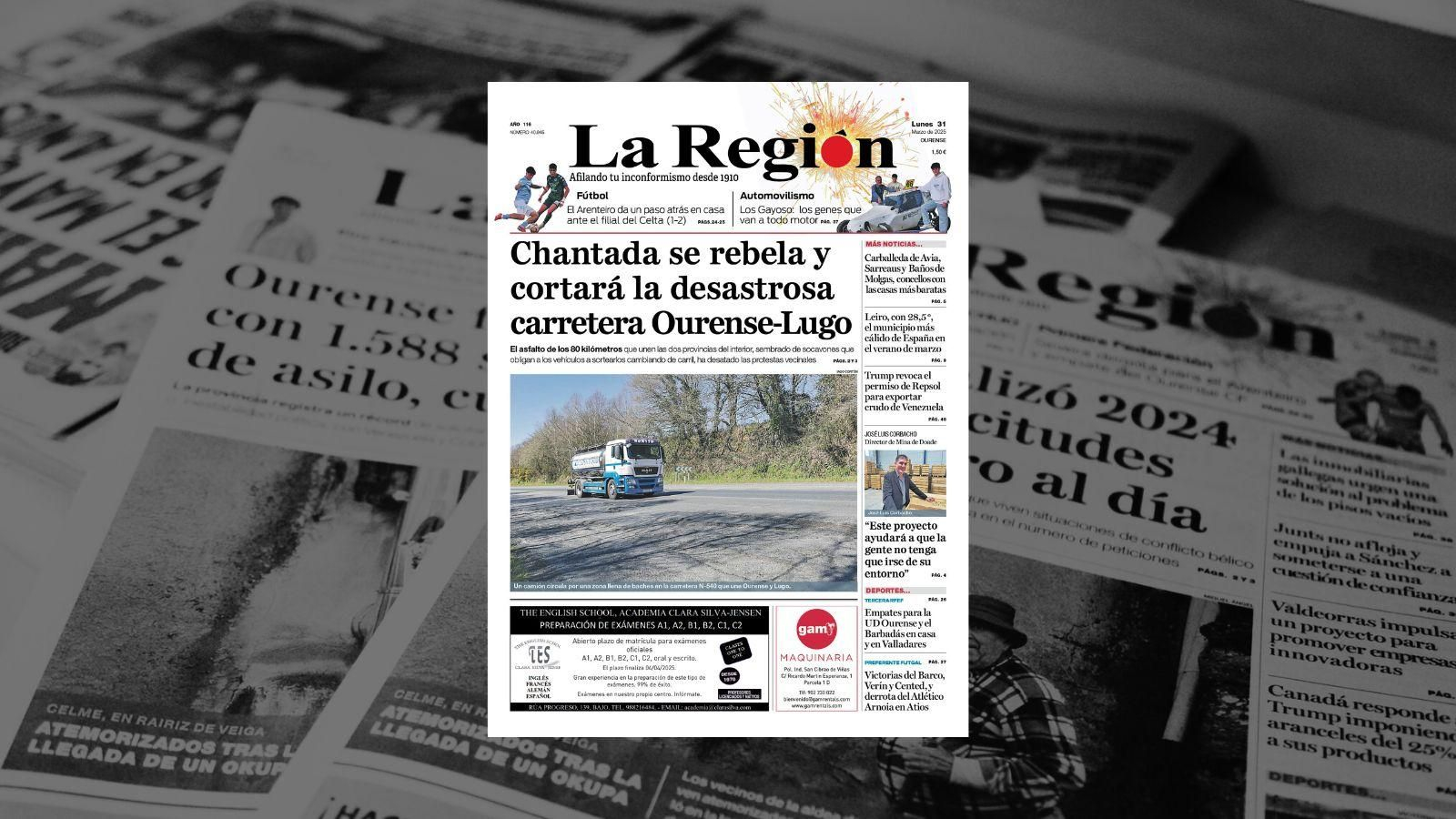 La portada de La Región