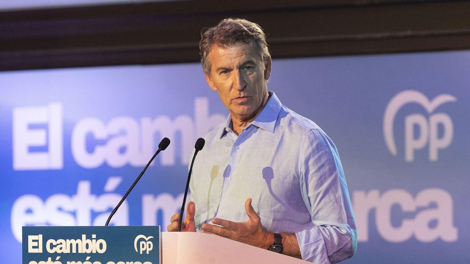El presidente del PP, Alberto Núñez Feijóo.