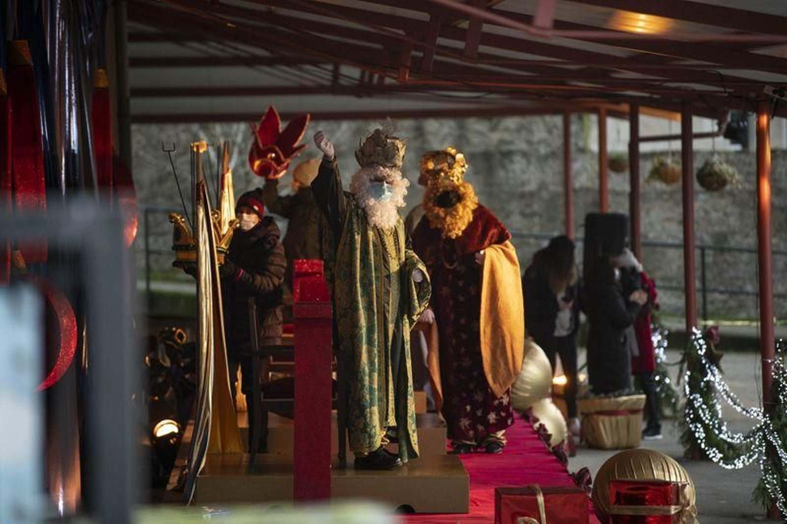 ALLARIZ (IES ALLARIZ). 05/01/2021. OURENSE. Recepción de SSMM los Reyes Magos en Allariz. FOTO: ÓSCAR PINAL