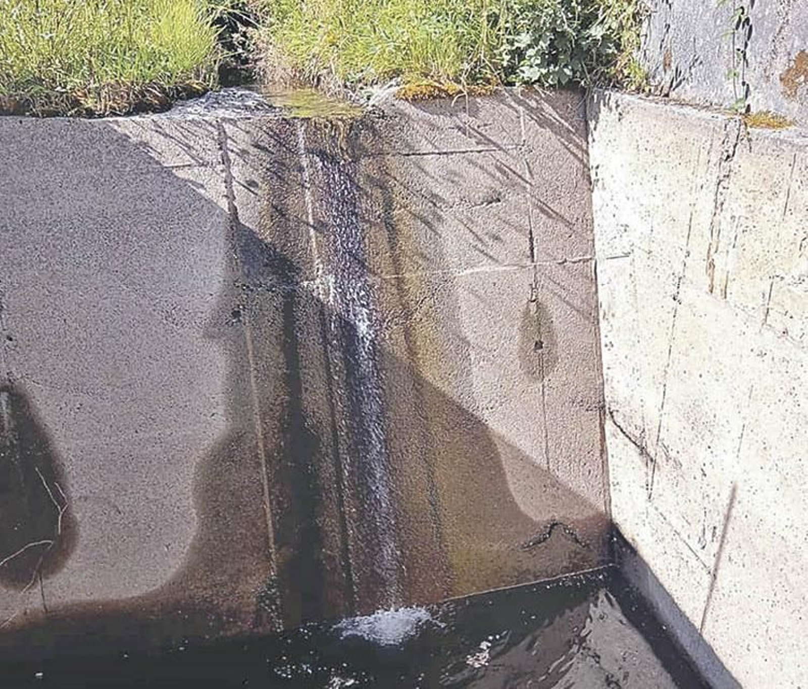 La balsa de captación de Vilar de Barrio, casi vacía