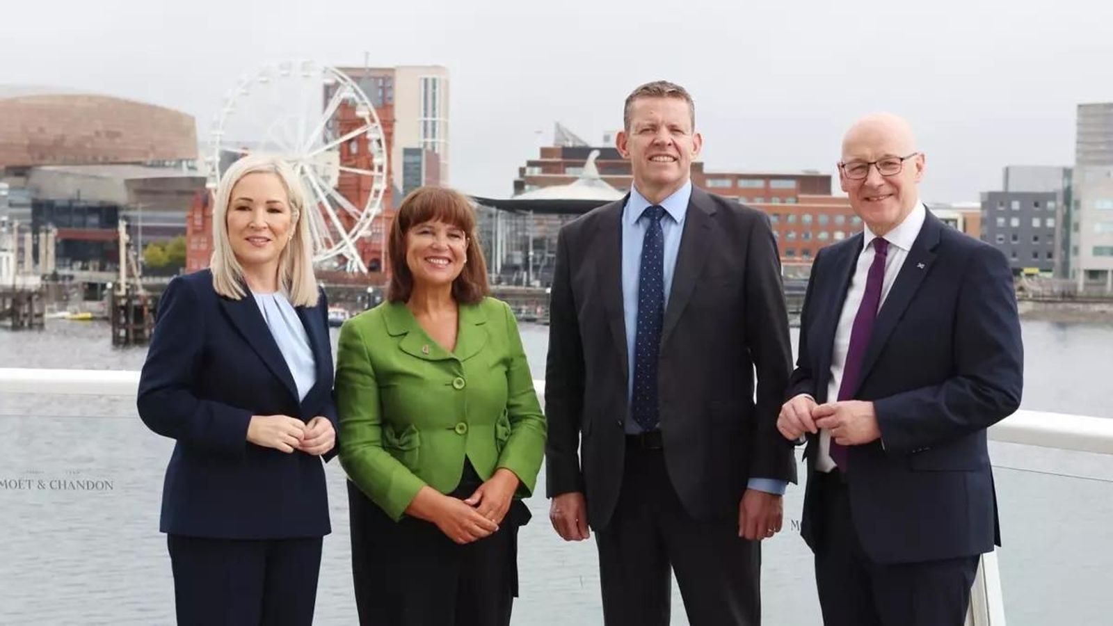Michelle O’Neill, Mary Lou McDonald, Rhun ap Iorwerth y John Swinney.