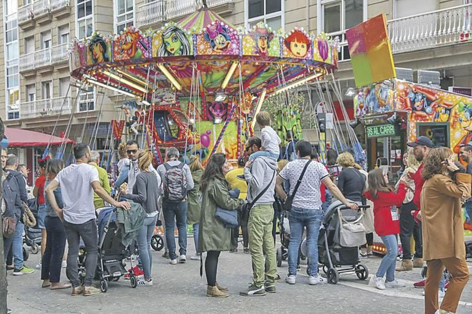 Ambiente del último día de celebración de fiestas de O Couto, en 2019.