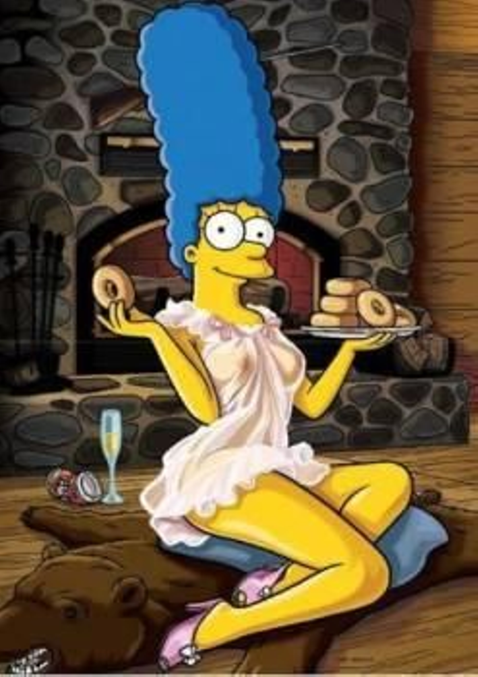 Una de las fotos de Marge Simpson para 'Playboy'.