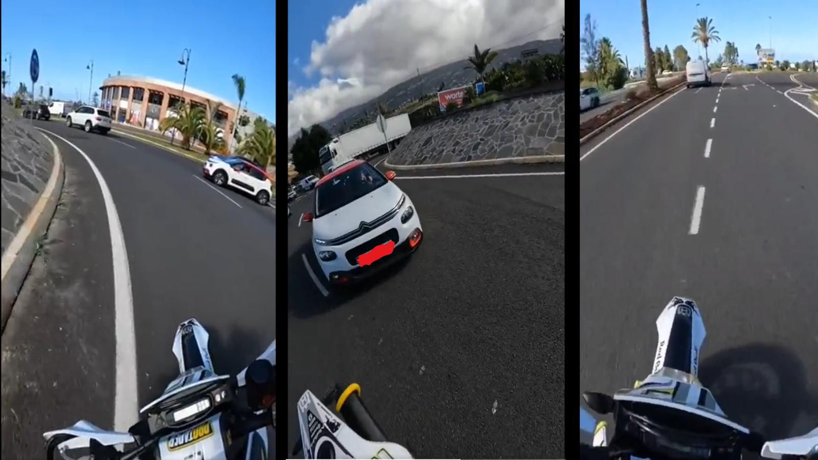 Vídeo | Un motorista esquiva a un coche que casi le atropella después ...