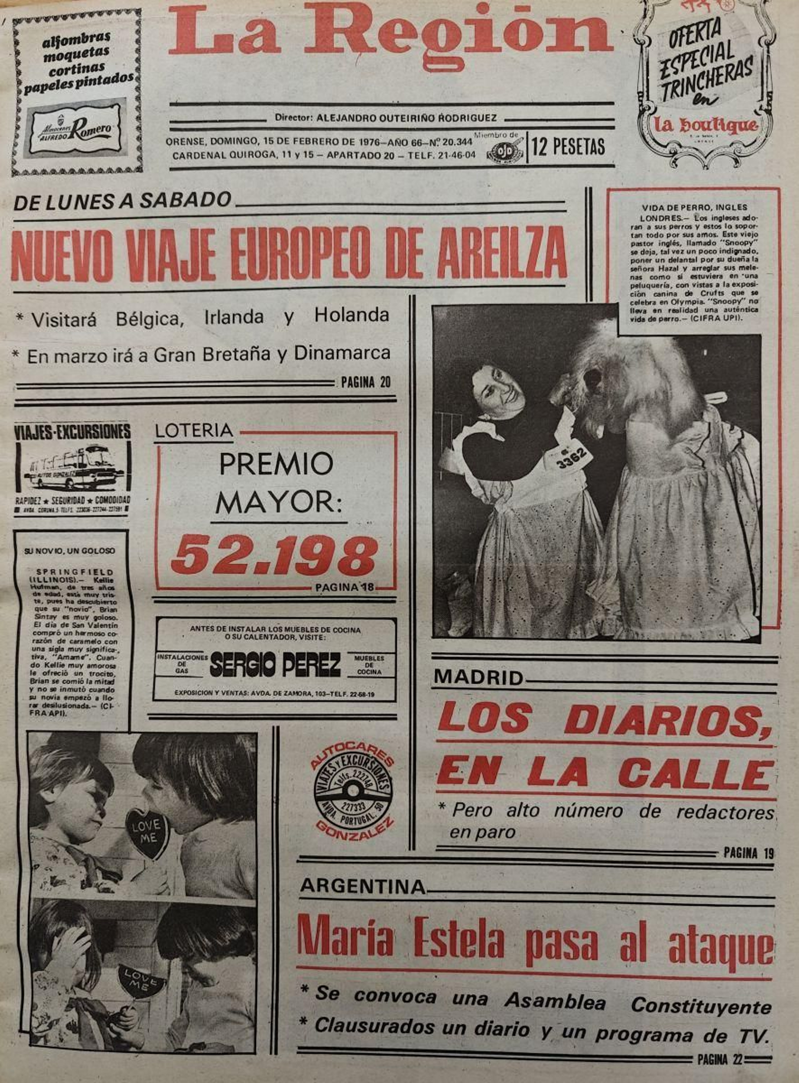 La primera 15 de febrero 1976