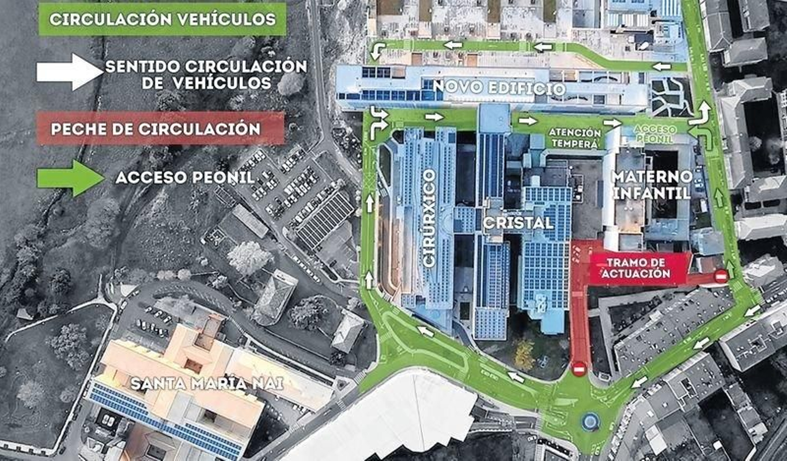 Planificación de la gerencia sobre las alternativas por las obras del CHUO.