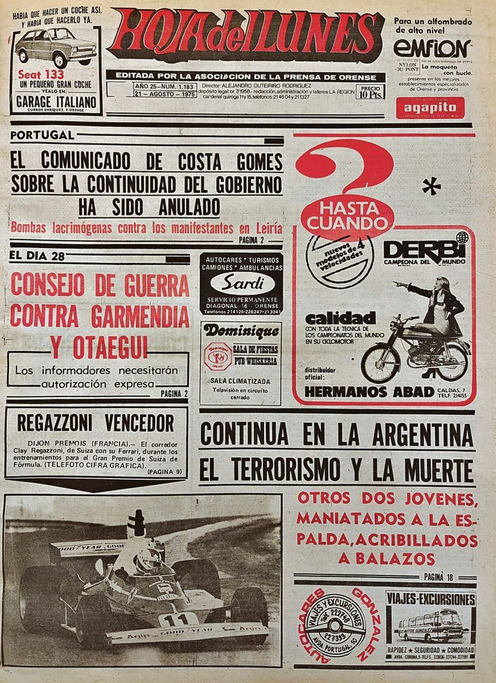 Primera página de 1975
