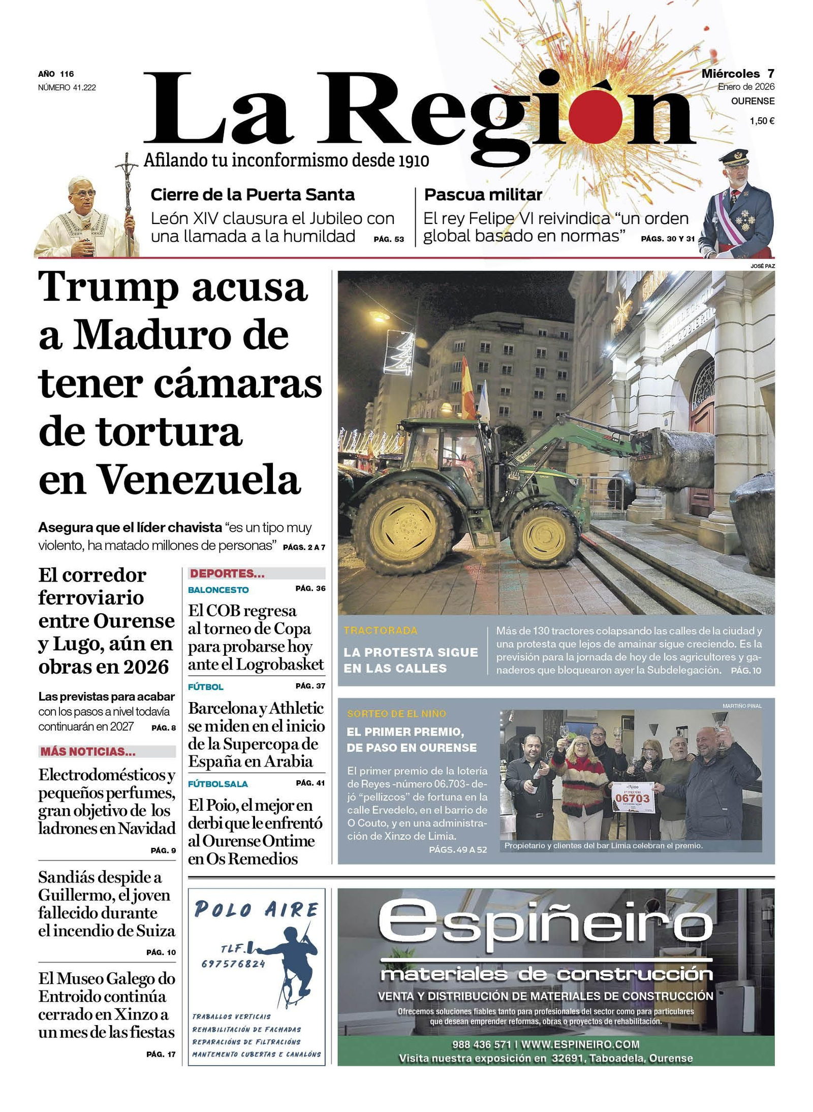 La portada de La Región