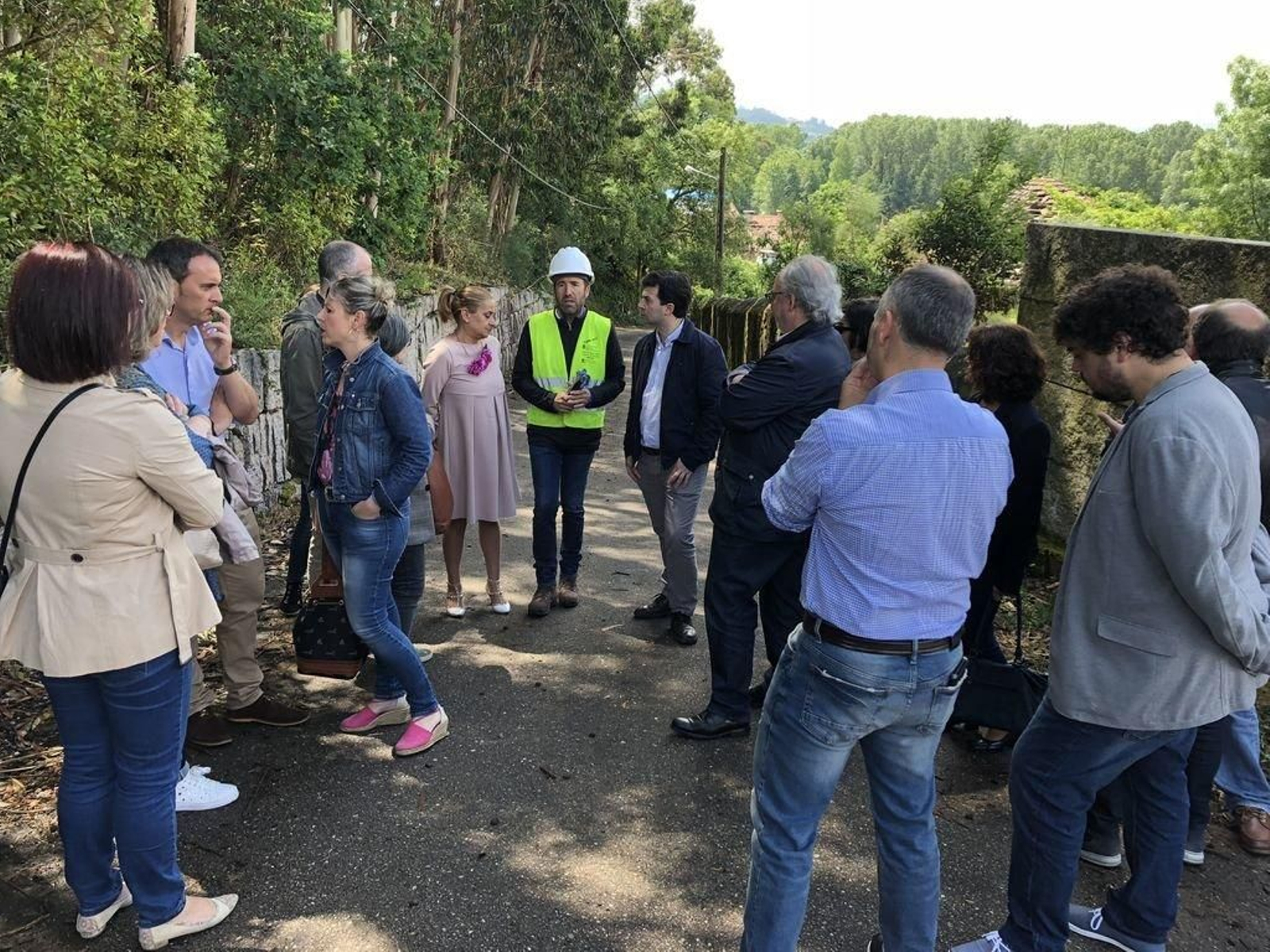 Carmela Silva y Gonzalo Caballero, ayer en Paramos.