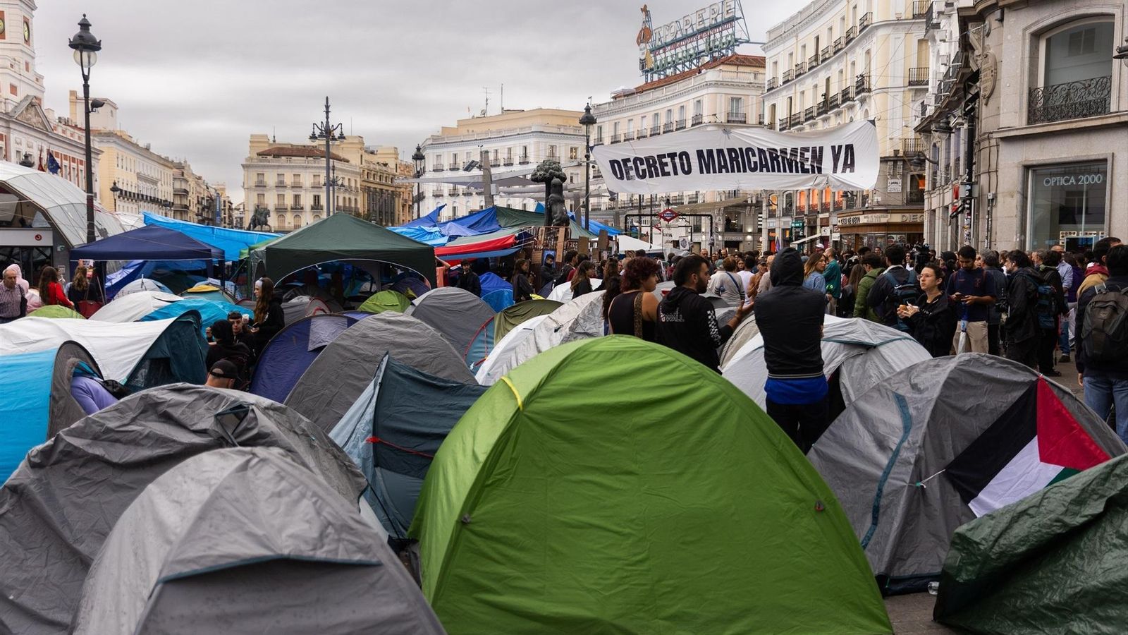 Protestas en la Puerta del Sol por la vivienda