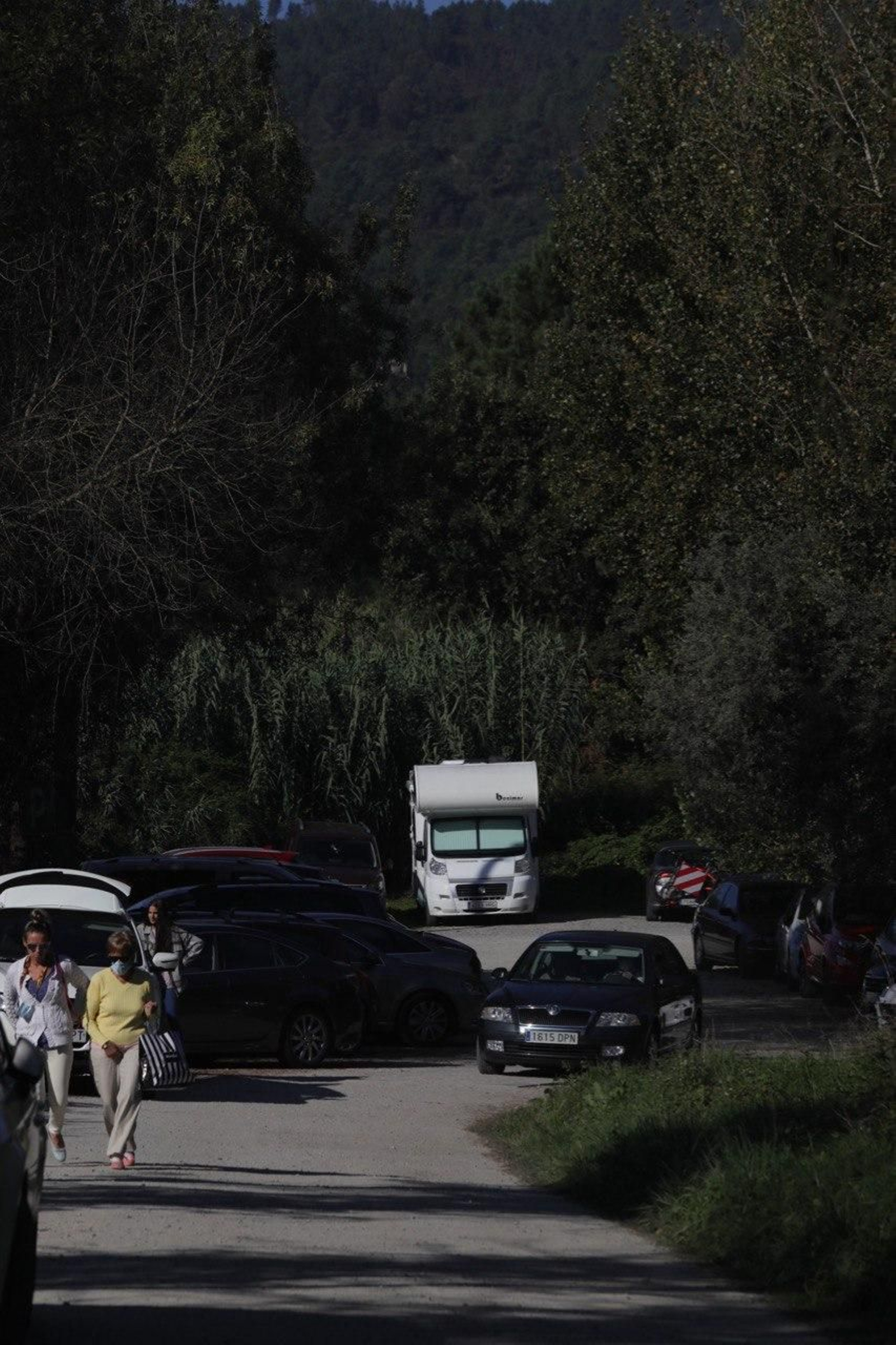 Turistas, este lunes, en Ourense.