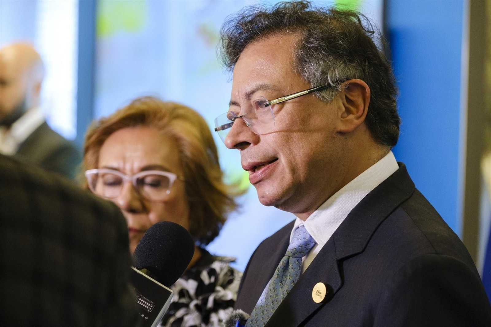 El presidente de Colombia, Gustavo Petro, durante una visita a Bruselas