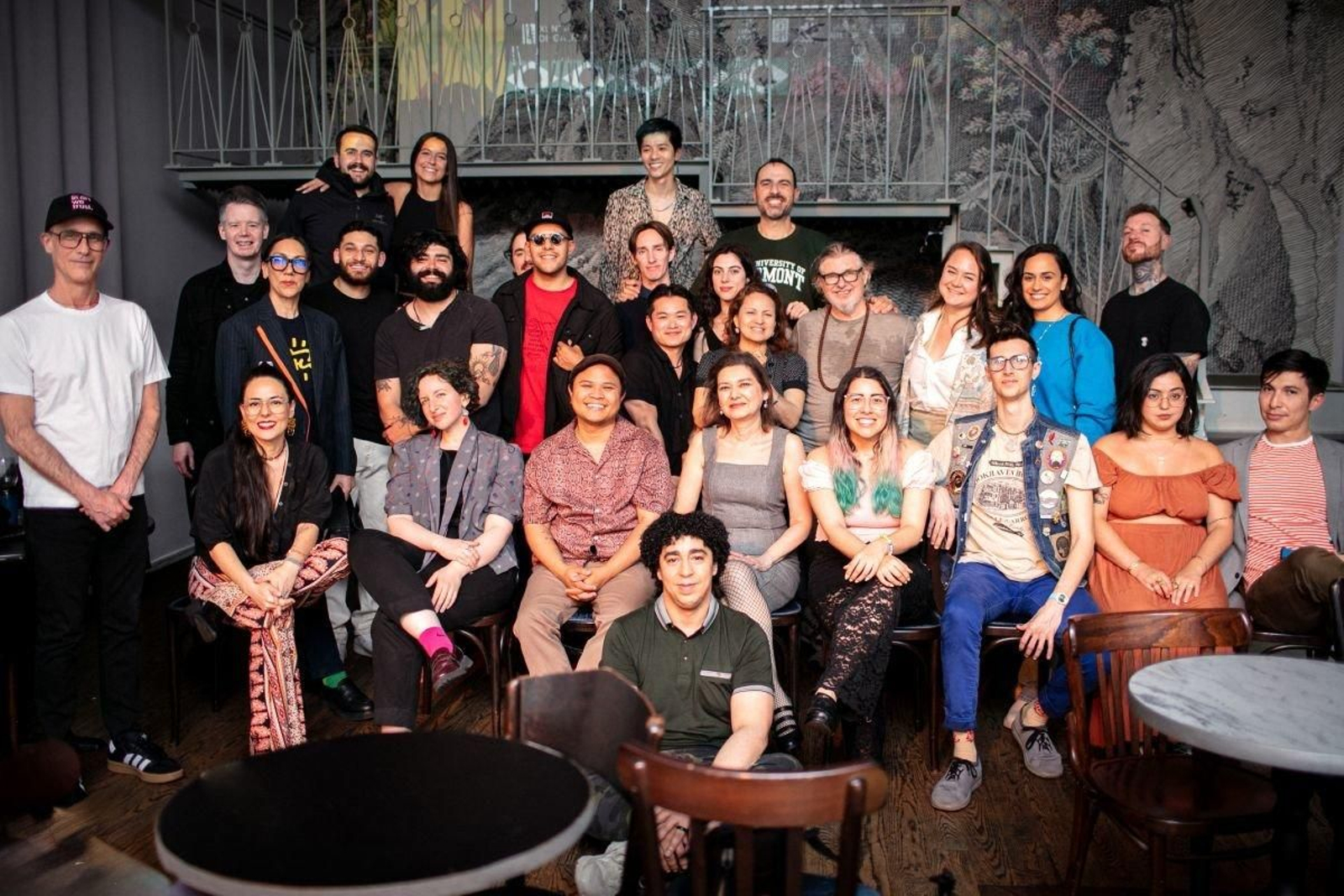 Los participantes en la primera jornada del festival Kerouac en New York.