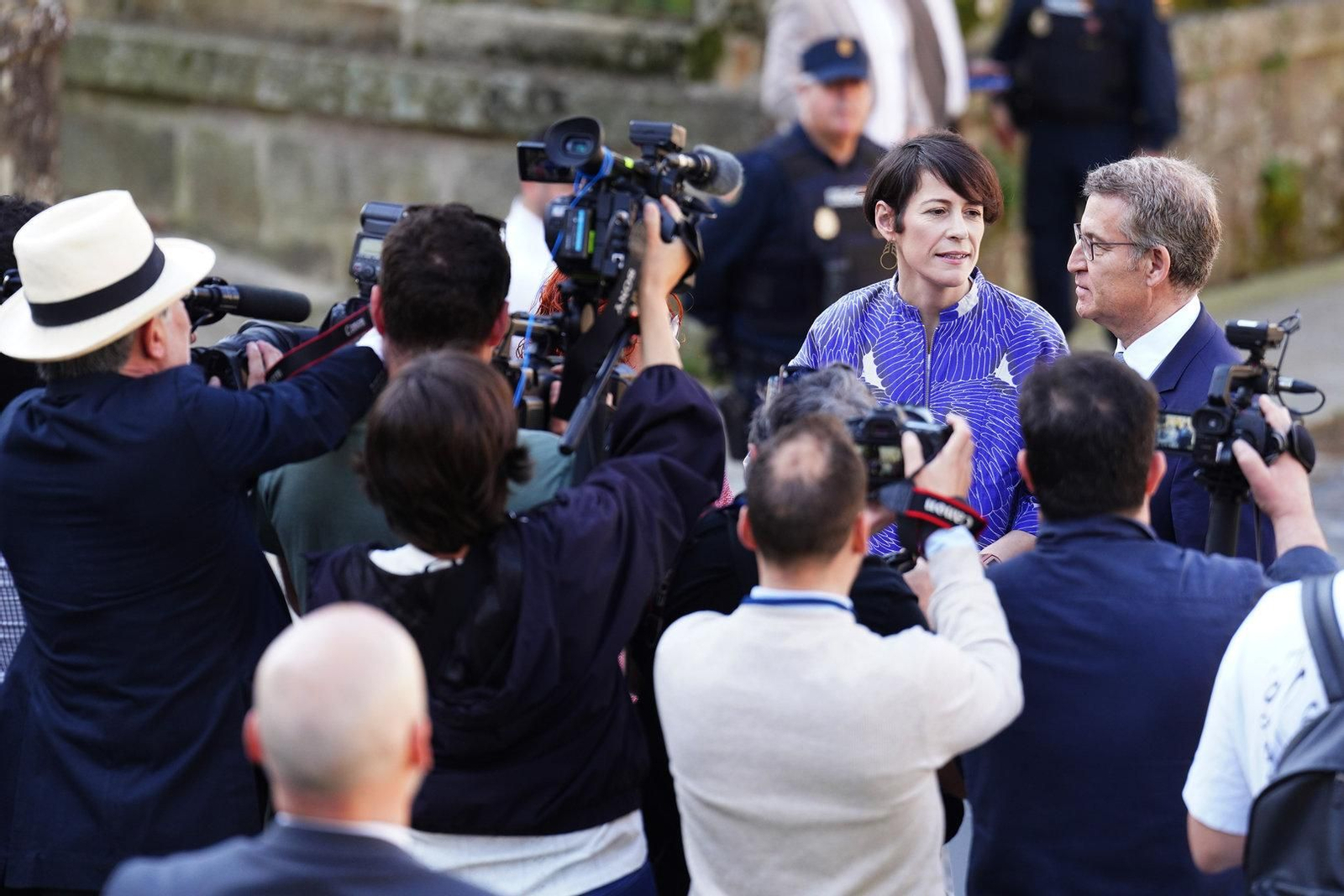 La líder del BNG, Ana Pontón y el presidente del PP, Alberto Núñez Feijóo.