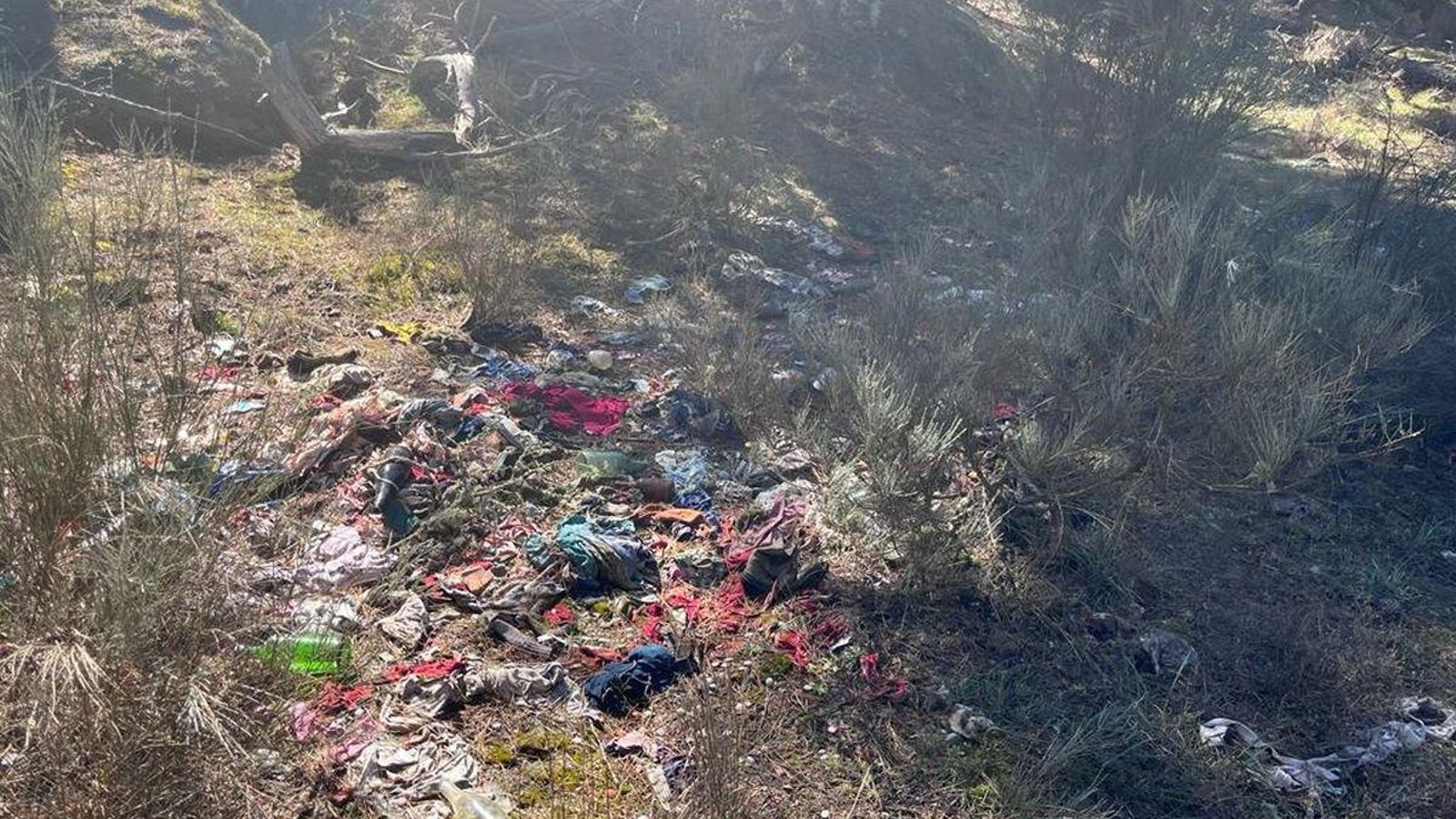 Basura en Cabreiroá (Verín).