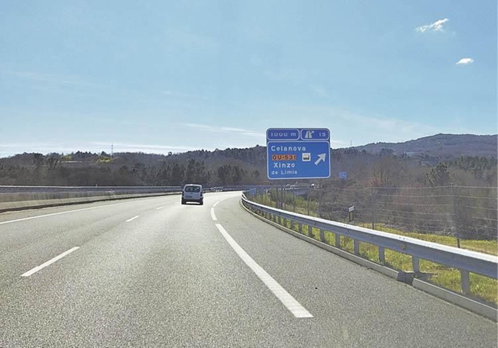 La autovía AG-31 a su salida en Celanova. (L.F.)