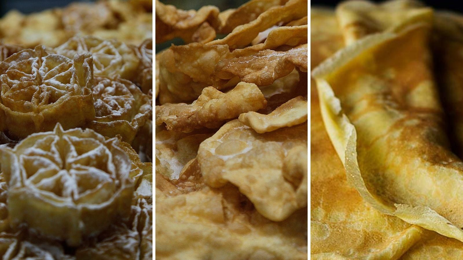 Flores, orellas y filloas, los postres del Entroido.