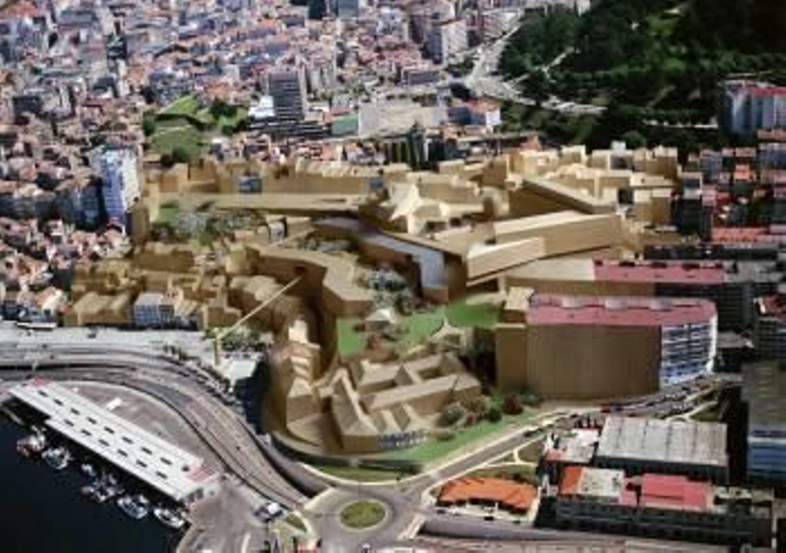 La maqueta del Barrio do Cura, según el proyecto convertido en PERI presentado por Karpin SL.