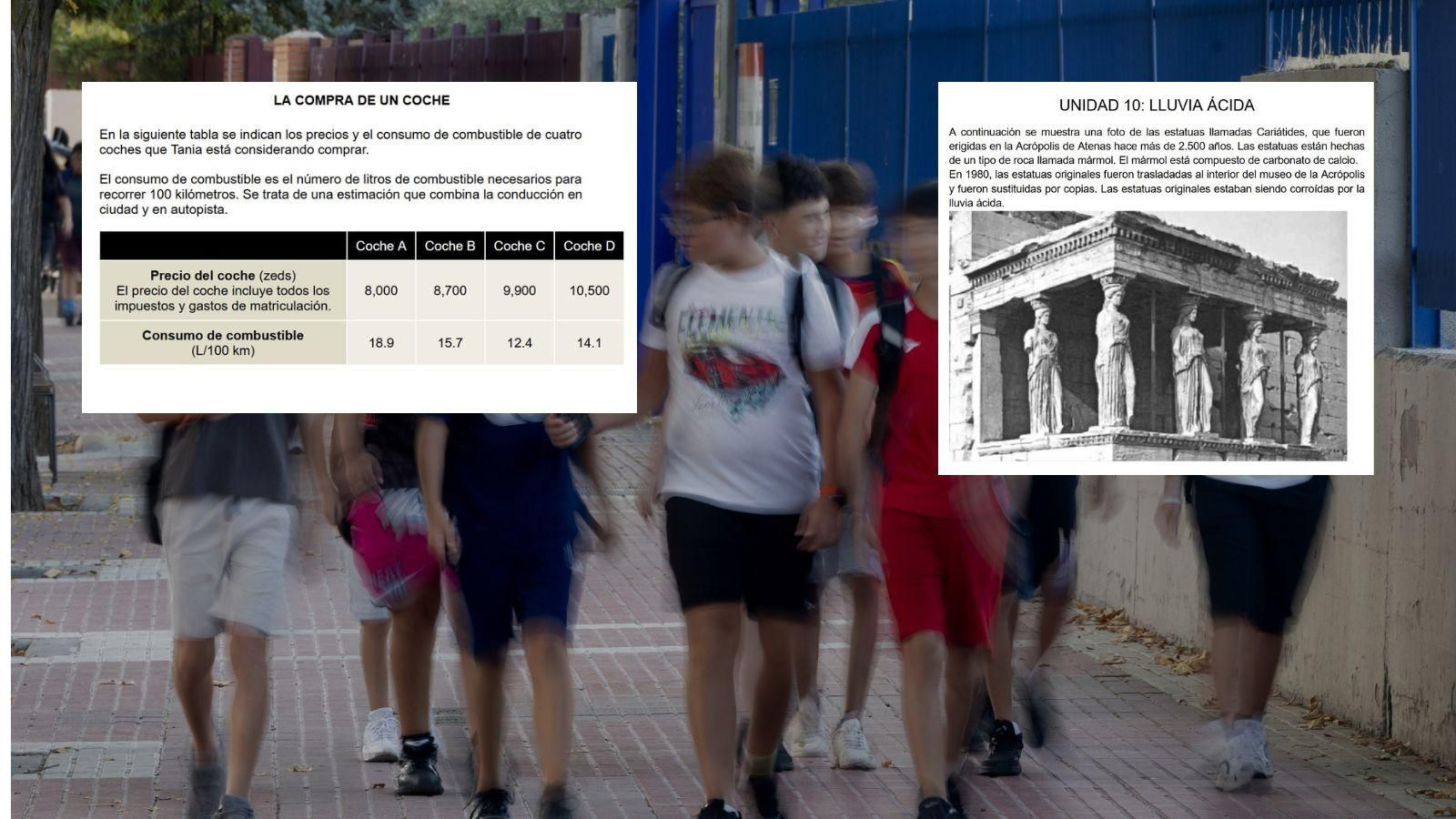 Algunas de las preguntas de la prueba PISA