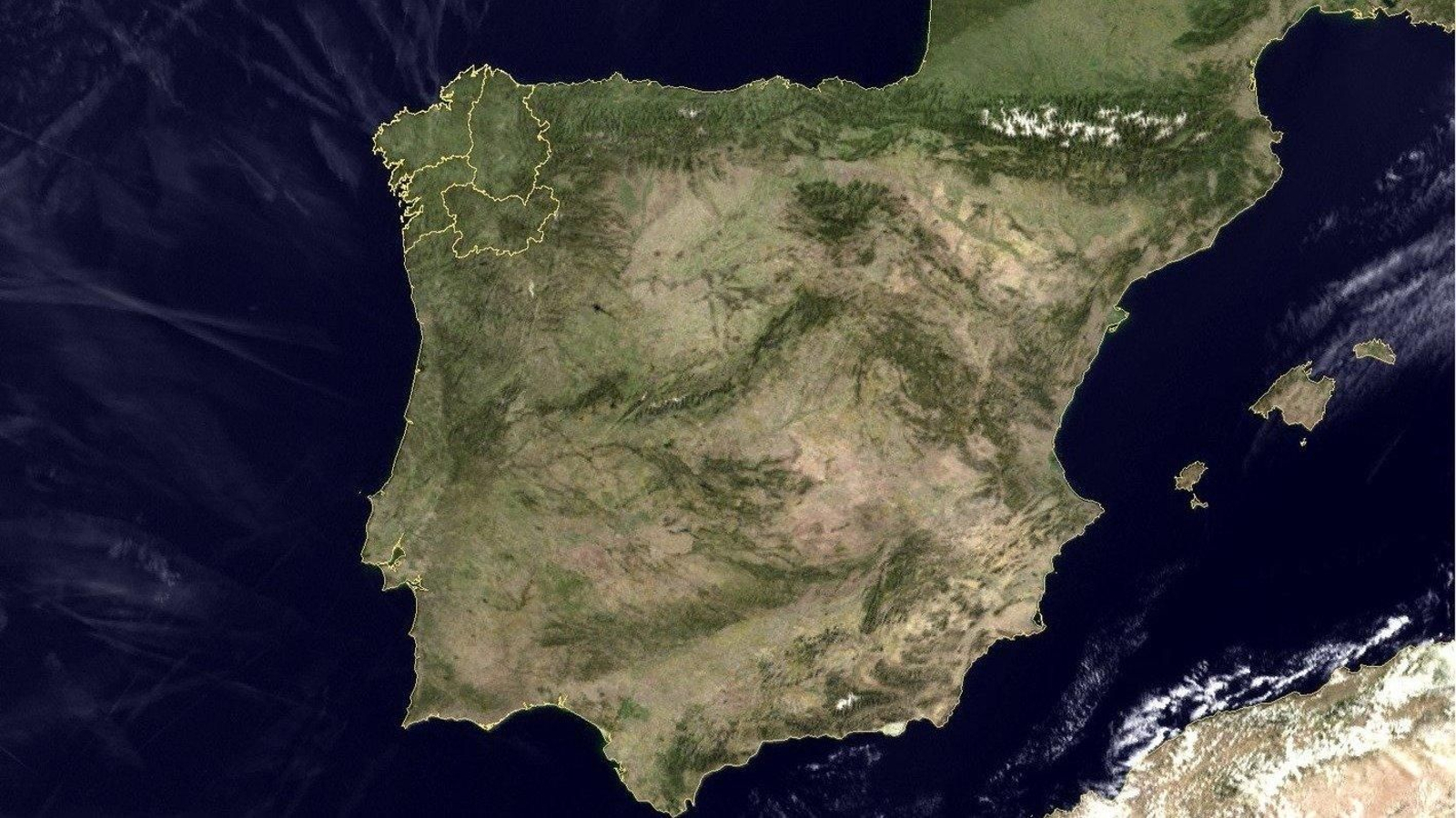 La península ibérica, sin nubes. // MeteoGalicia