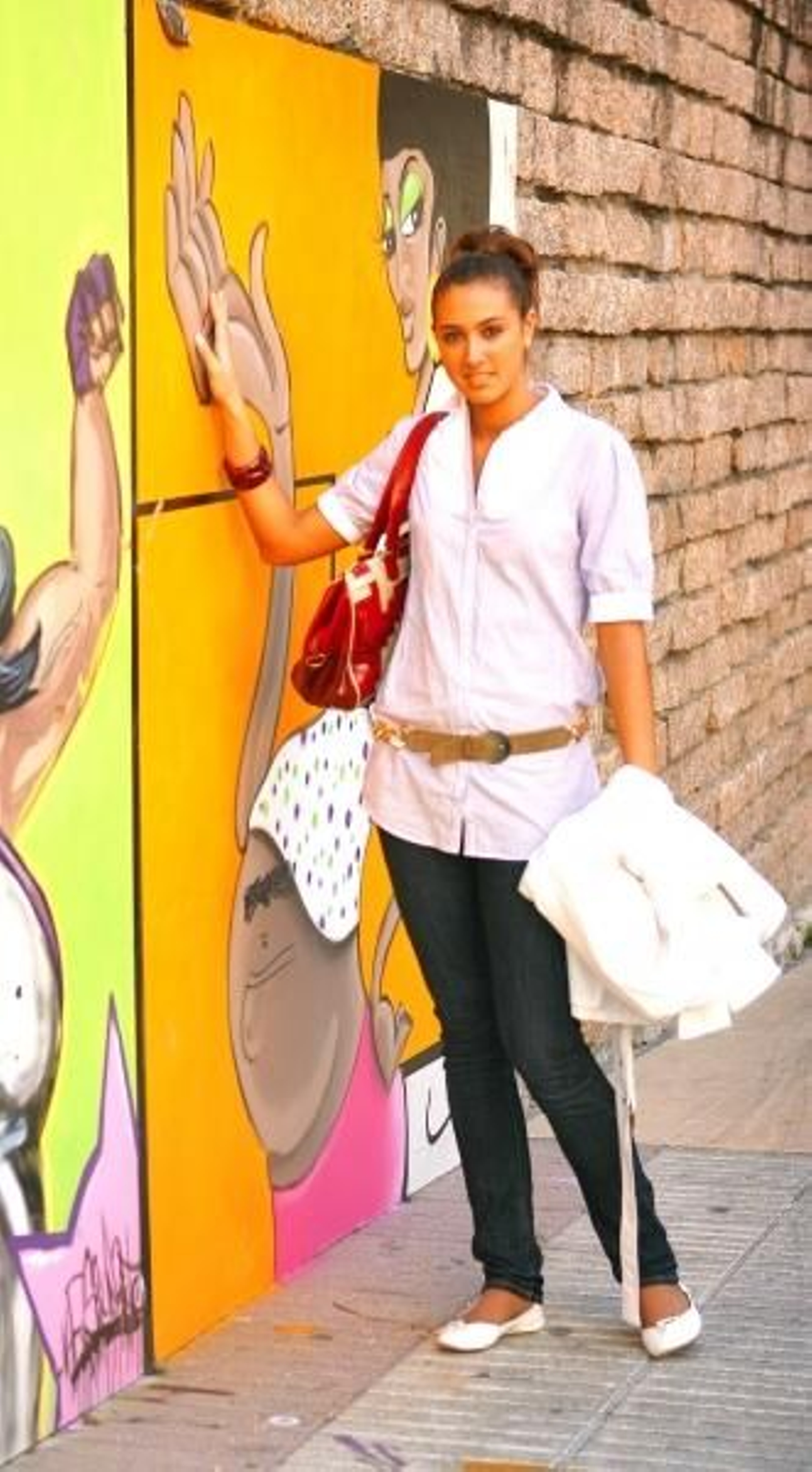 La ex jugadora del Celta Vigourbán, ayer en un parque vigués. Foto: Raquel