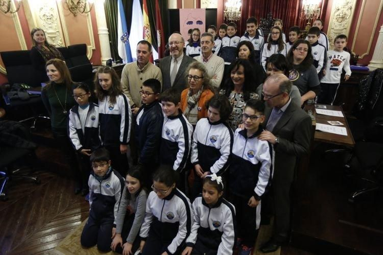 Ourense. 24-02-15. Local. Actos do día de Rosalía No concello.
Foto: Xesús Fariñas