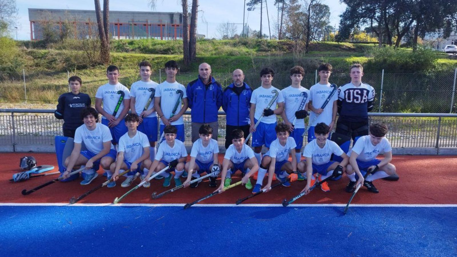 La selección gallega sub-16 masculina que dirige el ourensano Roberto Oliveira