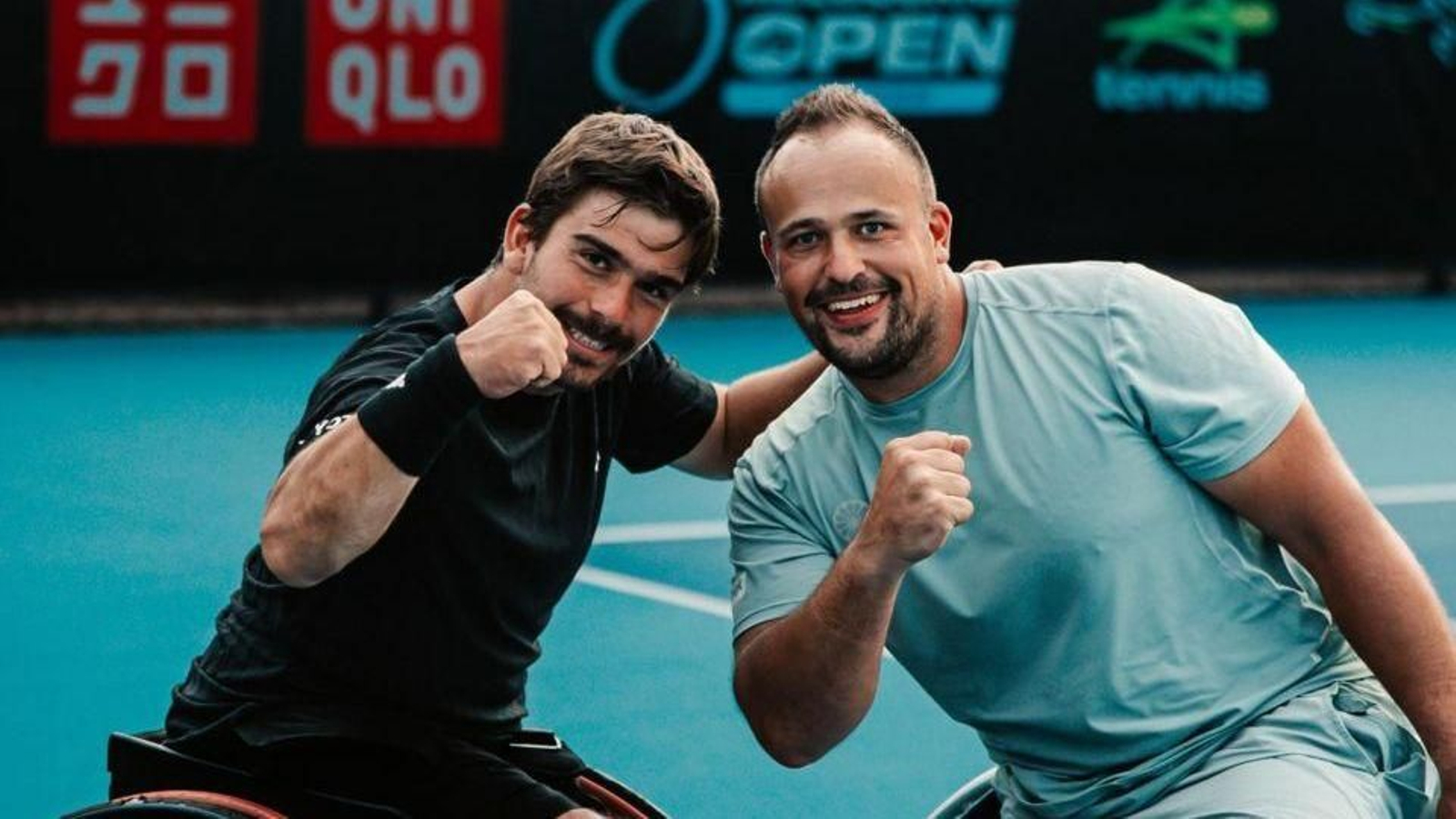 Martín de la Puente y Tom Egberink celebran el título.