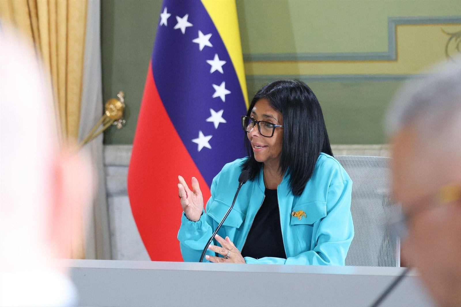 La presidenta encargada de Venezuela, Delcy Rodríguez