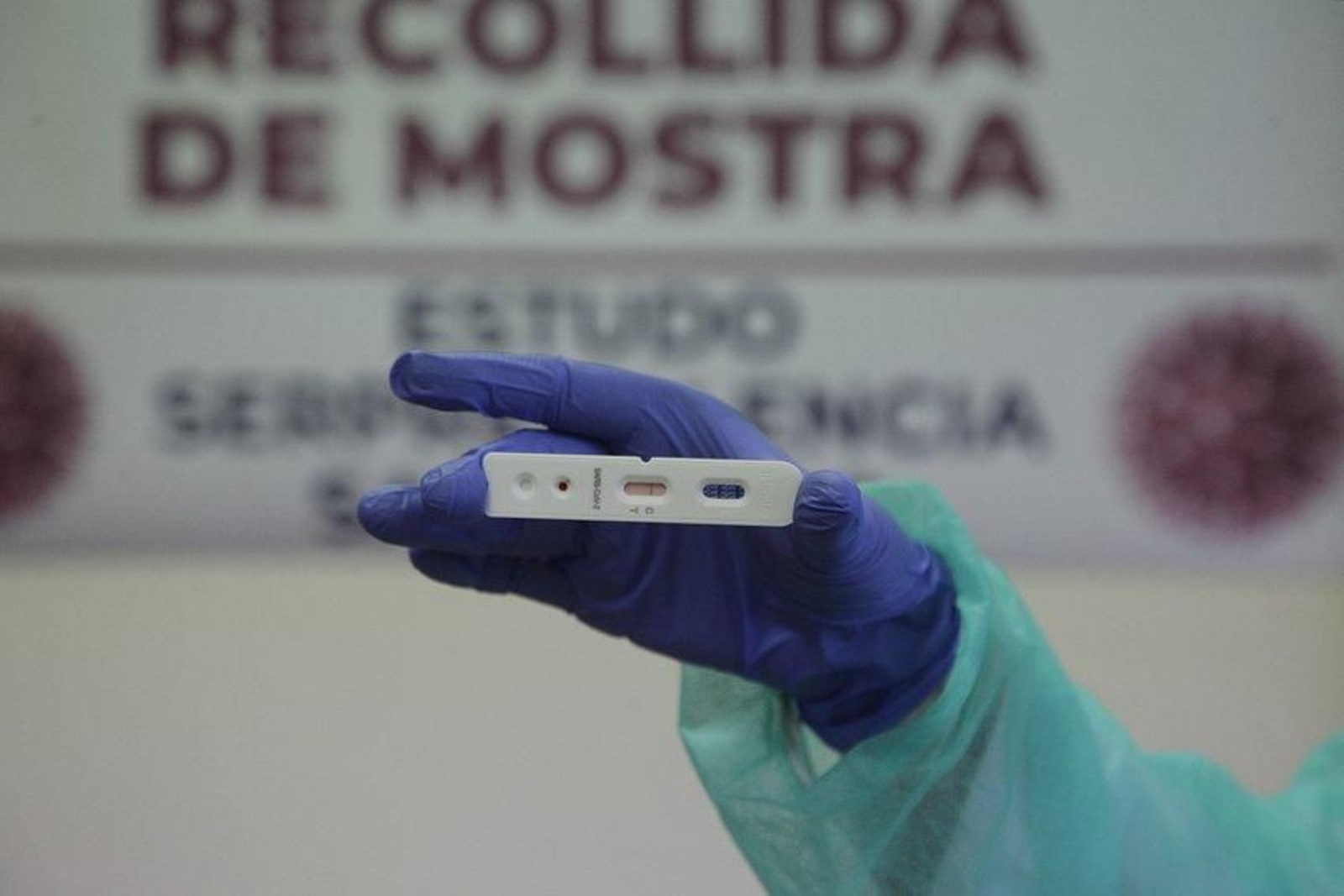 Una prueba de coronavirus.
