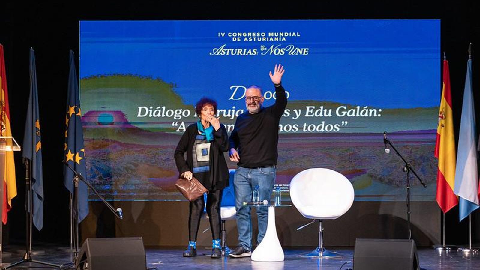 Maruja Torres y Edu Galán durante su conversación