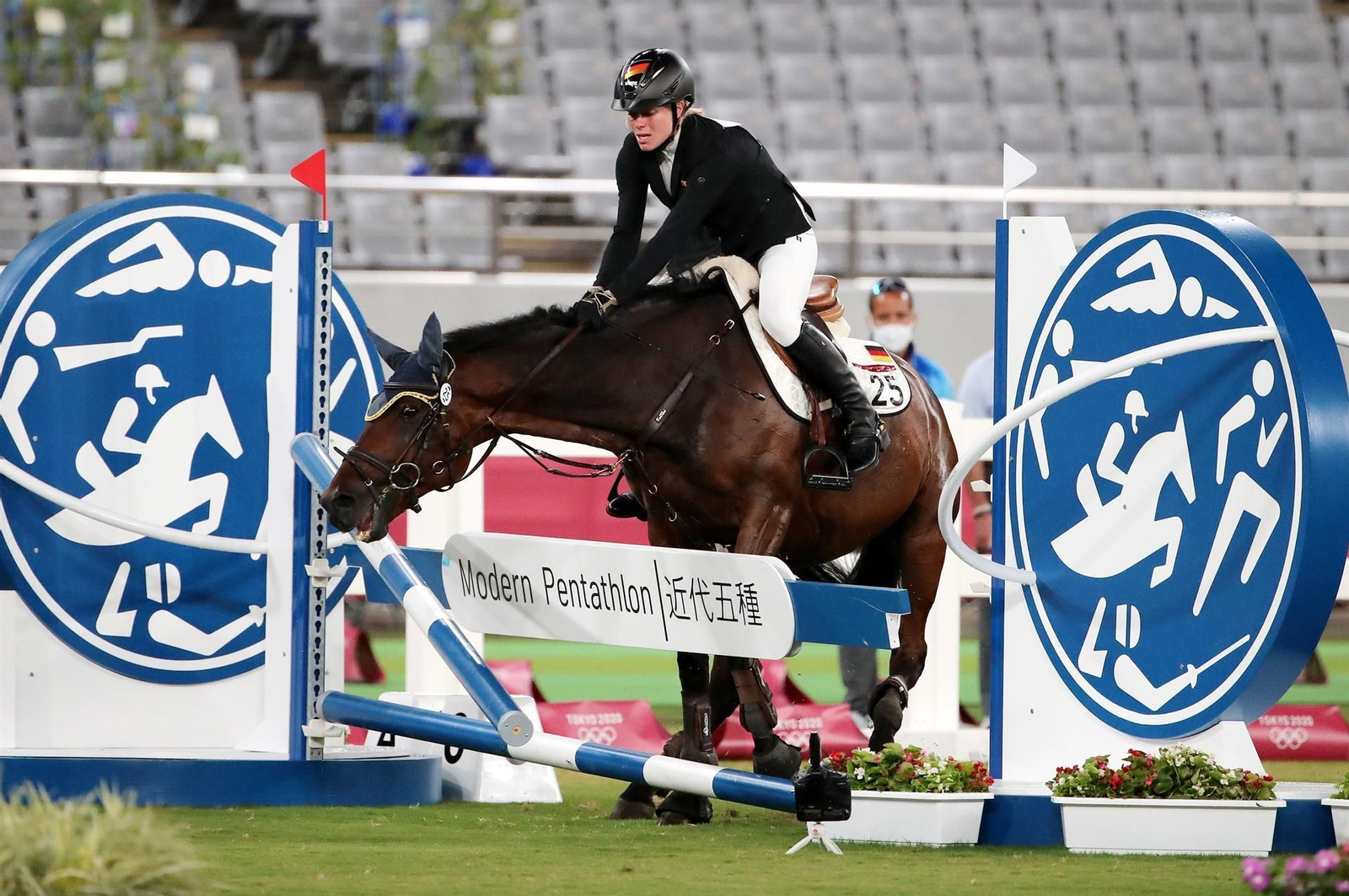 Annika Schleu sobre el caballo Saint Boy