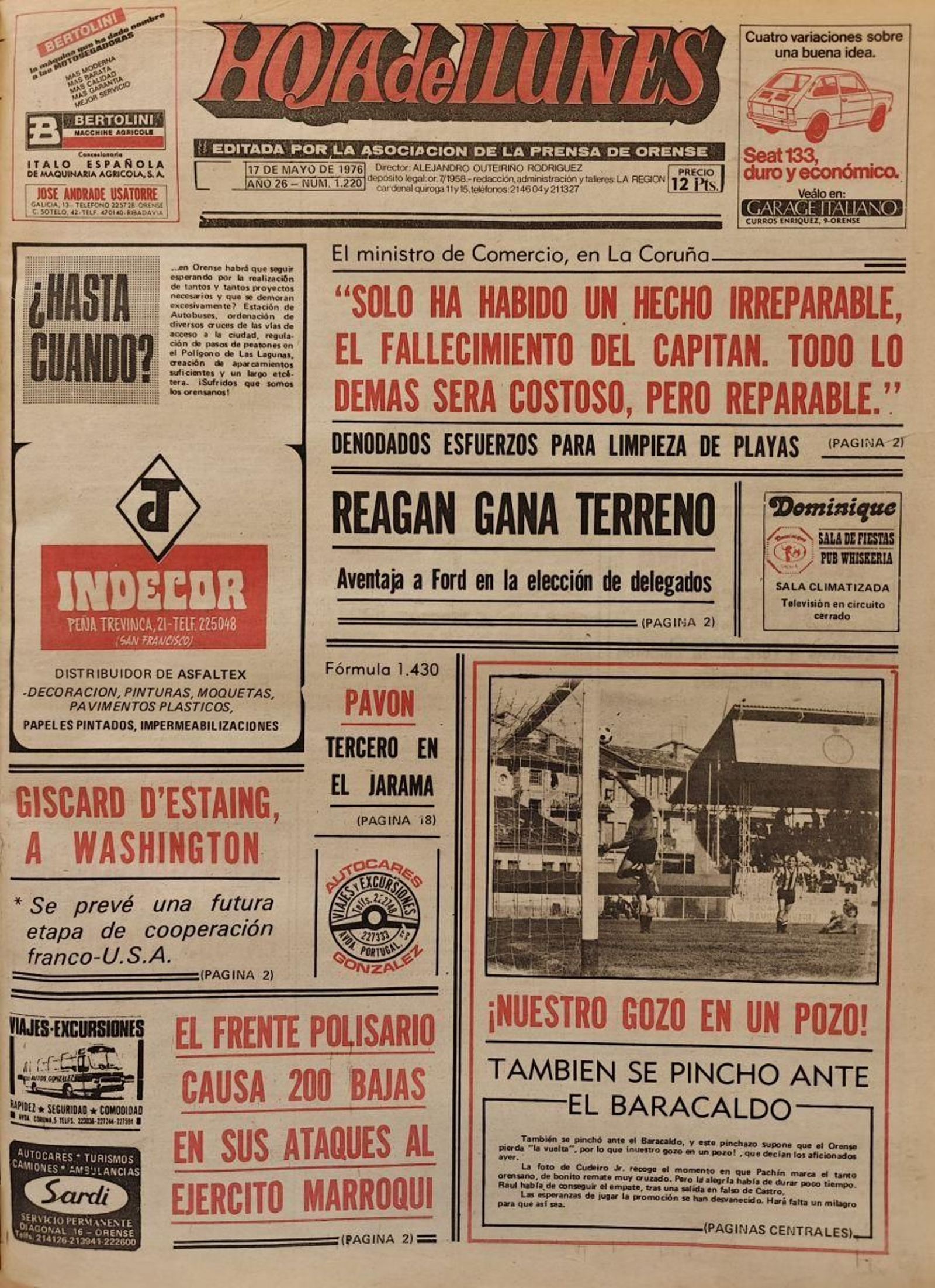 La primera 17 de mayo 1976.