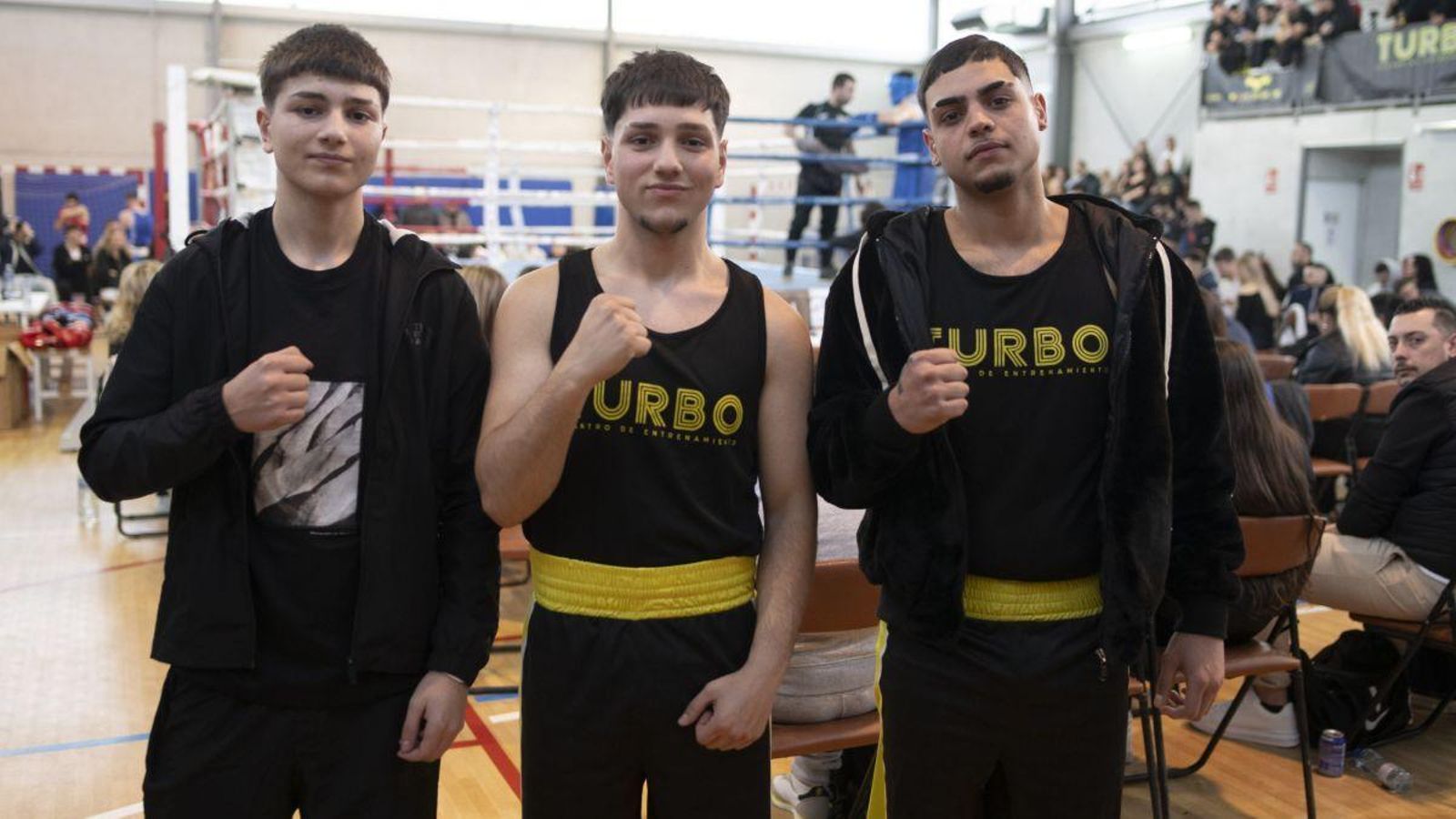 Cristiano, Marius y Jacobo, no se quisieron perder la velada en San Cibrao.