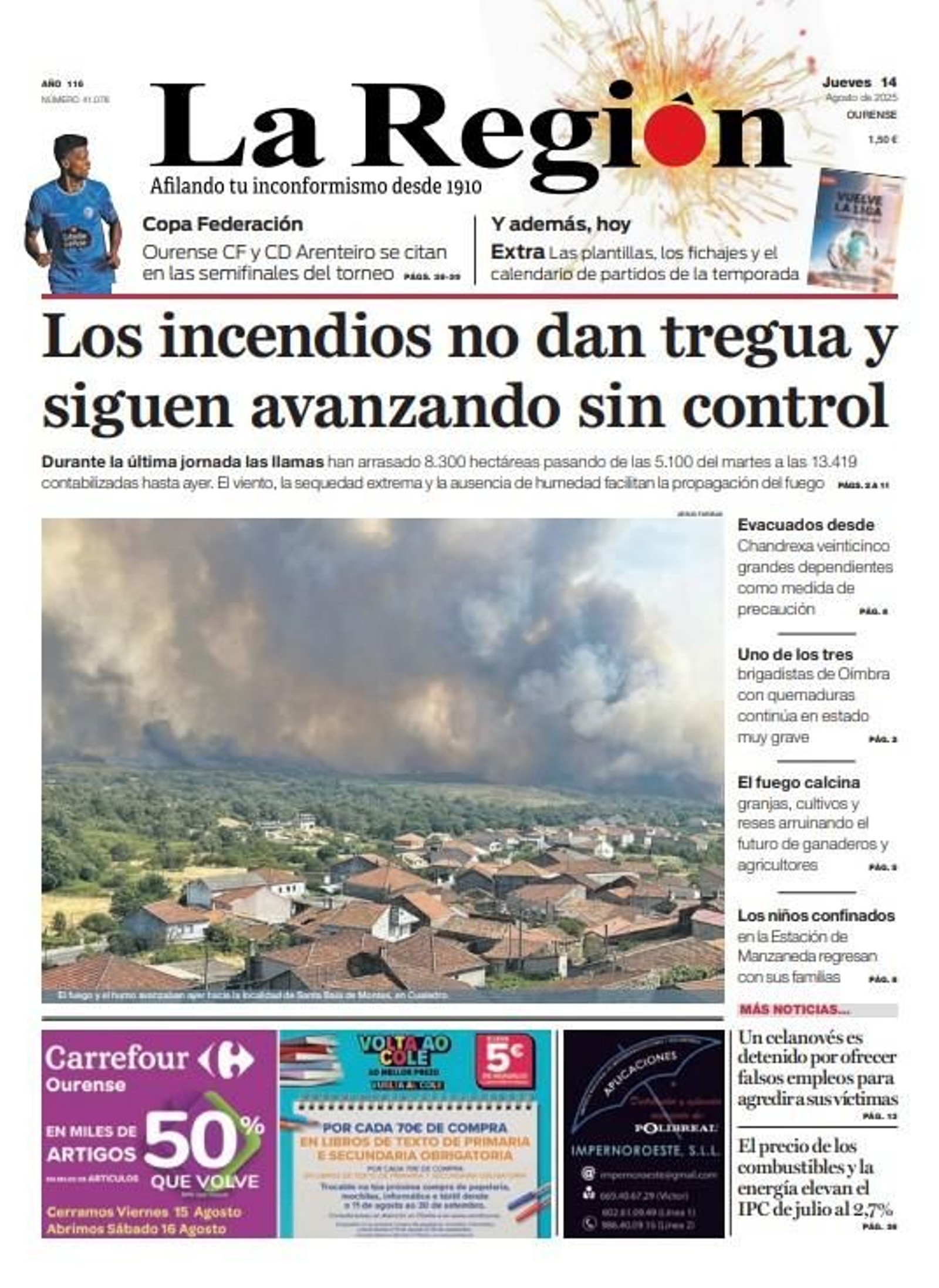 Los titulares de este jueves de La Región