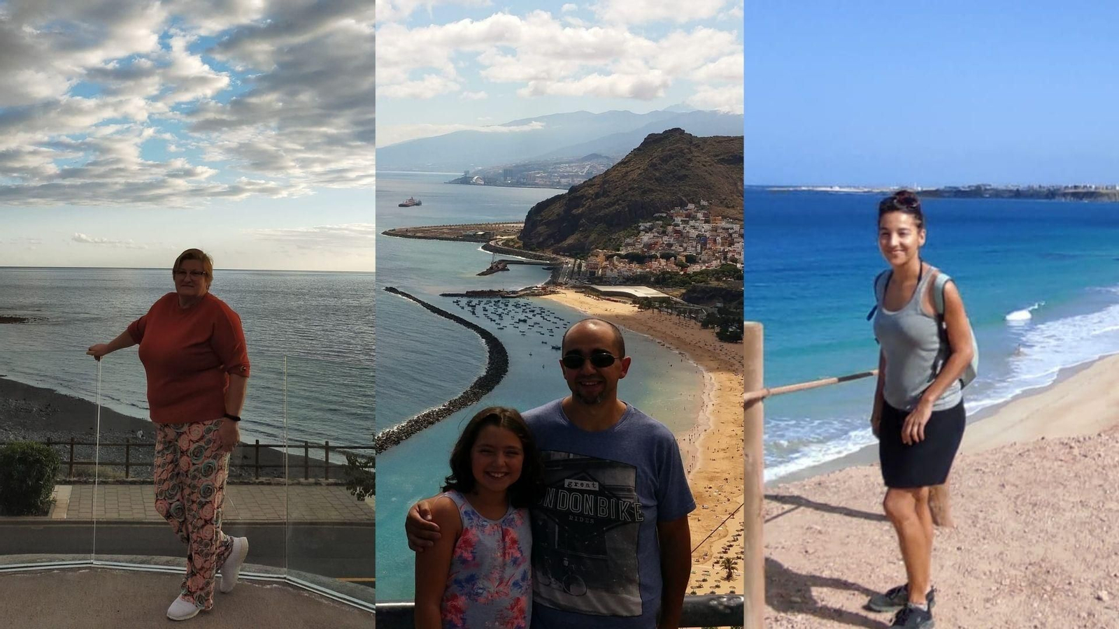Asunción, Jorge y Cristina, vigueses en Canarias.